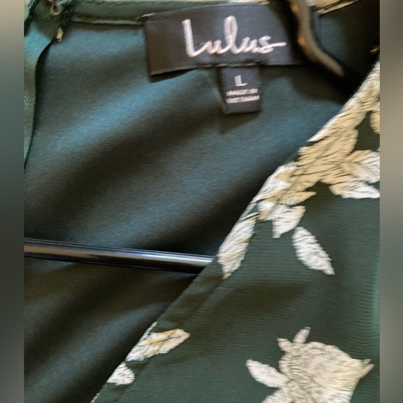 LULUS GREEN FLORAL MINI DRESS - Picture 6 of 14